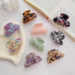 Newest Acetate Hair Claw Clips Women Barrette Clamp Jelly Colors Ponytail Crab Girls Hair Hairpin Hair Styling Accessories Gifts