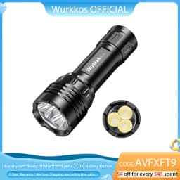 Wurkkos DL30 Diving Flashlight 3600 Lm IPX8 Waterproof 21700 Rechargeable Dive Light Features 3 Modes Suitable for Spearfishing