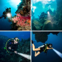 Wurkkos DL30 Diving Flashlight 3600 Lm IPX8 Waterproof 21700 Rechargeable Dive Light Features 3 Modes Suitable for Spearfishing