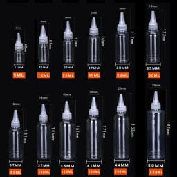 10-200ml Empty Dropper Bottle Transparent Plastic Refillable Nozzle Dropper with Cap Small Extrusion Bottle Portable Packing