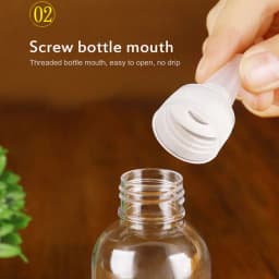 10-200ml Empty Dropper Bottle Transparent Plastic Refillable Nozzle Dropper with Cap Small Extrusion Bottle Portable Packing