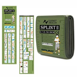 First Aid Splint 18-36" X 4.3" Green-Gray Orange-Blue Keep Bones in Position