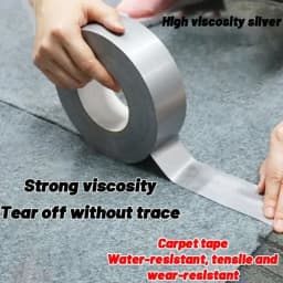 10m Thick Industrial Tape (Silver-Gray) - Single-Sided, Waterproof/Windproof, Wear-Resistant for Repair & Bundle Tasks