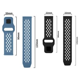 22mm Hole Silicone Band for Garmin Forerunner 255 265 970 165 55/Active 6 5 Bracelet Correa For Venu 4 3 45mm/Vivoactive 5 Strap
