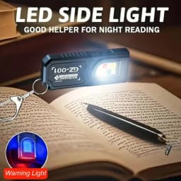 Powerful Mini COB LED Keychain Flashlight USB Rechargeable Hanging Work Light Waterproof Keyring Camping Walking Pocket Lamp