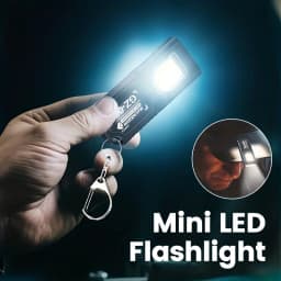 Powerful Mini COB LED Keychain Flashlight USB Rechargeable Hanging Work Light Waterproof Keyring Camping Walking Pocket Lamp