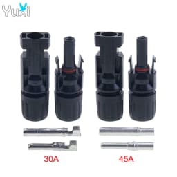 YuXi 1/2 Sets 1000V 30A 45A Solar Photovoltaic Connector Male Female Solar Panel MC-4 Waterproof Plug PV Modules