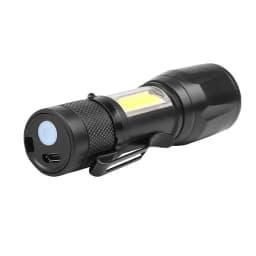 Powerful Mini LED Flashlight COB XPE Zoom Torch Built In Battery USB Rechargeable With Pen Clip Outdoor Camping Emergency Lamp