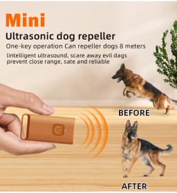 Mini Ultrasonic Dog Repeller Rechargeable Portable Dog Bark Deterrent DeviceTrainer Anti Barking Device with LED
