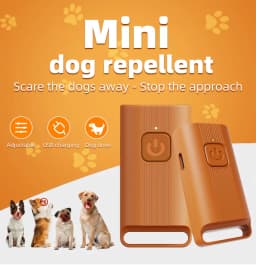 Mini Ultrasonic Dog Repeller Rechargeable Portable Dog Bark Deterrent DeviceTrainer Anti Barking Device with LED