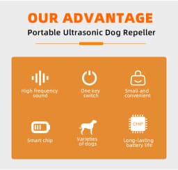 Mini Ultrasonic Dog Repeller Rechargeable Portable Dog Bark Deterrent DeviceTrainer Anti Barking Device with LED