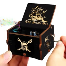 IN STOCK 38 styles Anime Music Box Antique carved Wooden Hand Crank Music Box figure Christmas Birthday Gift