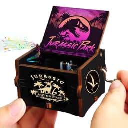 IN STOCK 38 styles Anime Music Box Antique carved Wooden Hand Crank Music Box figure Christmas Birthday Gift