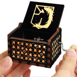 IN STOCK 38 styles Anime Music Box Antique carved Wooden Hand Crank Music Box figure Christmas Birthday Gift
