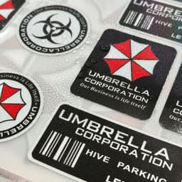 Umbrella Corporation Stickers Set Resident Evil, Waterproof Vinyl Decals for Laptop, Water Bottle, Skateboard, Luggage, Helmet