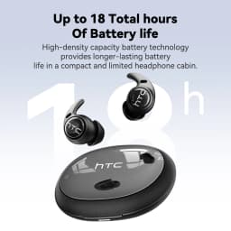 Wireless Bluetooth Headphones HTC NE76 Earbuds AI Smart Translation Earphones 30-Hour Battery Life for Music Office Work Sleep
