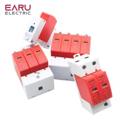 EARU AC 385V SPD 1P 2P 3P 4P 20KA 30KA 40KA 60KA House Lightning Surge Protector Protective Solar PV Low-Voltage Arrester Device