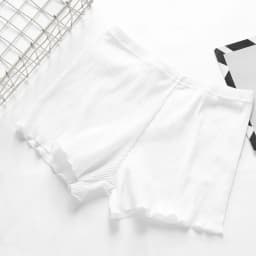 Cotton shorts Ruffled three-point safety pants women's outer wear leggings Thread Ribbed Striped Stretchy Underpants