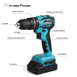New Brushless Motor 21V Wireless Hand Mini Impact Charging Drill For Makita Electric Cordless Screwdriver Li-ion Battery Tools