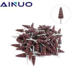 10Pcs Tapered Cone Grinding Head Sandpaper Flap Wheels Polishing Sanding for Drill Dremel Accessories 6mm Shank 10-30mm
