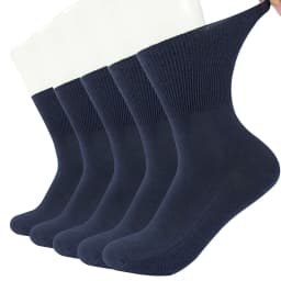 5 Pairs/Lot Diabetic Socks Men and Women Non-Binding Loose Top Socks Cotton Material Non-slip and Breathable