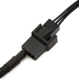 Angitu 2pin Graphic Fan Adapter Cable to 4Pin GPU Motherboard Fan/PWM Card Com GPU to CPUpatible with 3pin 4pin Black Sleeved