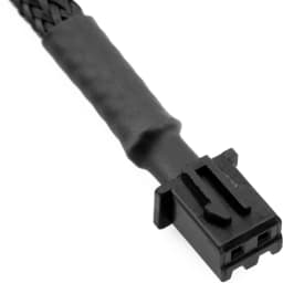 Angitu 2pin Graphic Fan Adapter Cable to 4Pin GPU Motherboard Fan/PWM Card Com GPU to CPUpatible with 3pin 4pin Black Sleeved