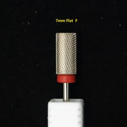 6.6mm Large Round Flat-Top Barrel Silver Tungsten Carbide Nail Drill Bit for Electric File Manicure Pedicure