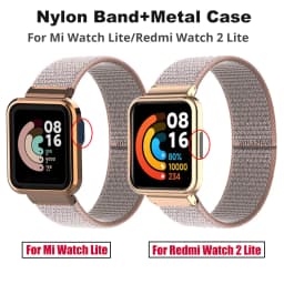Nylon Strap for Redmi Watch 2 Lite Band for Mi Watch Lite/ POCO Watch Strap Bracelet Metal Case Protector Cover Nylon Wristband
