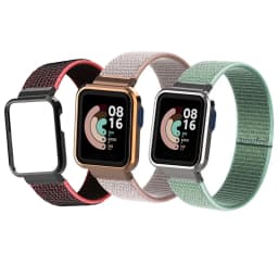 Nylon Strap for Redmi Watch 2 Lite Band for Mi Watch Lite/ POCO Watch Strap Bracelet Metal Case Protector Cover Nylon Wristband