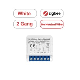 AVATTO 1/2/3 Gang Tuya Zigbee Light Switch Module No Neutral Wire, 2 Way Control DIY Smart Breaker Works with Alexa Google Home