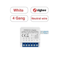 AVATTO 1/2/3 Gang Tuya Zigbee Light Switch Module No Neutral Wire, 2 Way Control DIY Smart Breaker Works with Alexa Google Home