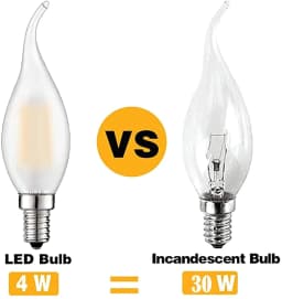 Retro Led Dimmable Candle Light C35 Frosted E14 220V 4W 6W Warm White 2700K Filament Bulbs Lamp For Chandelier Lighting