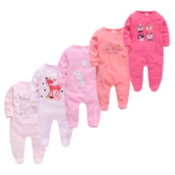 5pcs Honeyzone Winter Toddler Animal Footies New Born Baby Clothes Set Soft Breathable Pyjama Ubranka Dla Niemowlat Clothing Set