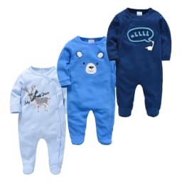 5pcs Honeyzone Winter Toddler Animal Footies New Born Baby Clothes Set Soft Breathable Pyjama Ubranka Dla Niemowlat Clothing Set