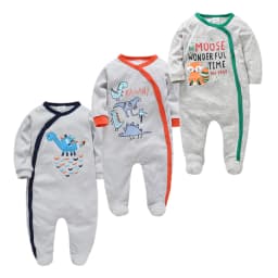 5pcs Honeyzone Winter Toddler Animal Footies New Born Baby Clothes Set Soft Breathable Pyjama Ubranka Dla Niemowlat Clothing Set