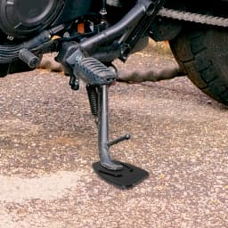 Motoforti Universal Motorcycle Kickstand Side Kick Pad Support Plate Pad Parking Stand Side Stand Extension Pad