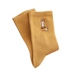 New Cute Embroidery Cartoon Animal Socks Funny Pets Little Fox Patterned Cotton Art Chaussettes Dropship
