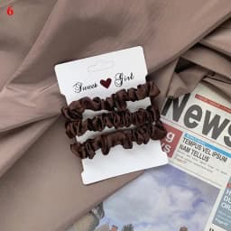 3pcs/set Woman Silk Hair Scrunchies Set Solid Color Rubber Band Girls Hair Ties Hair Accessories Women Hairband Ponytail Holders