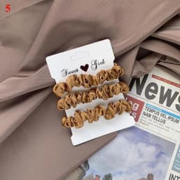 3pcs/set Woman Silk Hair Scrunchies Set Solid Color Rubber Band Girls Hair Ties Hair Accessories Women Hairband Ponytail Holders