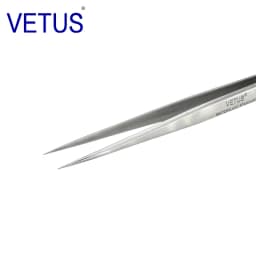 VETUS ST-11 ( 140mm ) High Precision Tweezers Stainless Steel Non-magnetic Acid-proof Pincers Eyelashes Beauty Manicure Tools