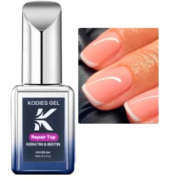 KODIES GEL Diamond Top Coat for Nail Varnish 15ML Super Shine UV Gel Nail Polish Soak Off Semi Permanent Glitter Topcoat No Wipe
