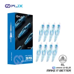 20pcs Dragonhawk WJX RL RLT RLB Tattoo Cartridge Needles Disposable Sterile Permanent Makeup Machine Rotary Pen Tattoo Supplies