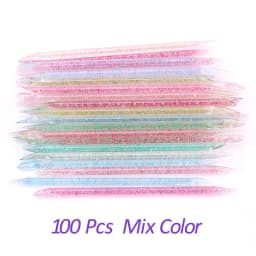 20/50/100 Pcs/Lot Crystal Nail Stick Double Side Cuticle Pusher Remover Tools Reusable Colorful Stick Nail Art Care Manicure Set