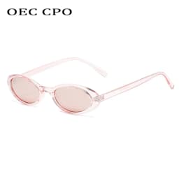 OEC CPO Sexy Small Oval Women's Sunglasses 2025 New Fashion Leopard Brown Hot Sun Glasses Female Retro Colorful Shade Eyeglass