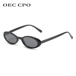 OEC CPO Sexy Small Oval Women's Sunglasses 2025 New Fashion Leopard Brown Hot Sun Glasses Female Retro Colorful Shade Eyeglass