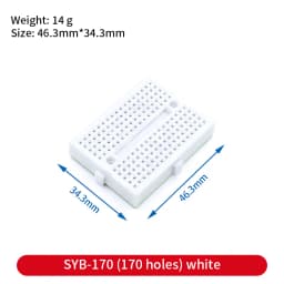 Breadboard Set for DIY Electronics, MB-102 830-hole 400-hole Breadboard Kit with 65pcs Dupont Jumper Wires SYB-170 ZY-204