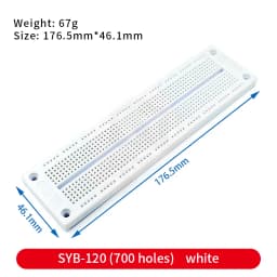 Breadboard Set for DIY Electronics, MB-102 830-hole 400-hole Breadboard Kit with 65pcs Dupont Jumper Wires SYB-170 ZY-204