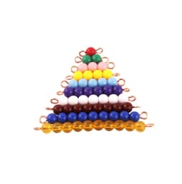 Montessori Wood Bead Toy Colored Bead Stairs with Tray 1-10 Beads Math Early Childhood Education Preschool Training Learning Toy
