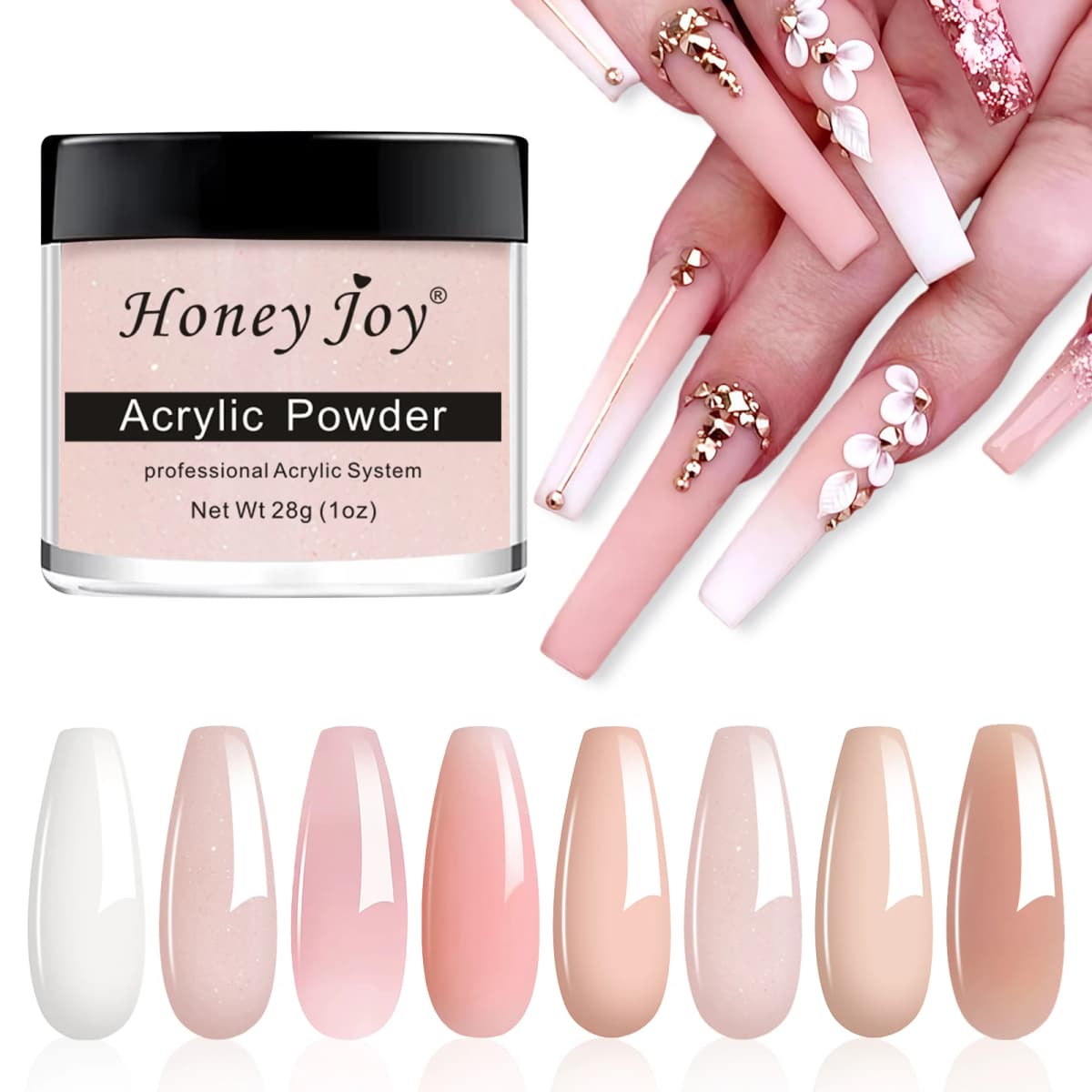 28g/Box Acrylic Powder Professional White Clear Red Nude Acrylic Nail French Manicure Powder for Acrylic Nail Extension